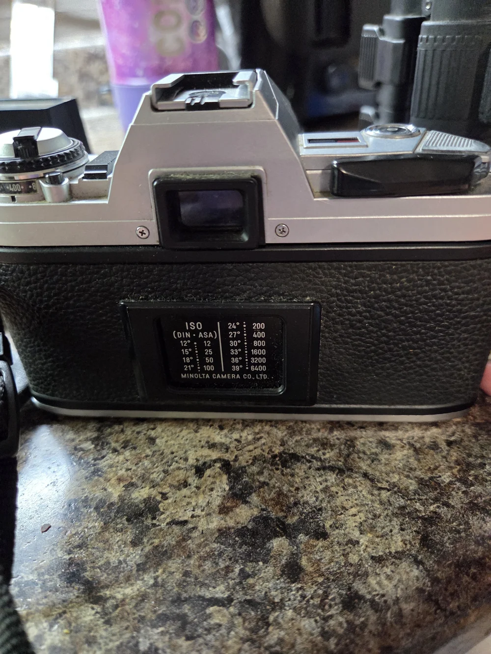 X-370 Silver and Black 35mm SLR Camera with Zoom Lens